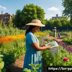 Home 21 도시 공간에서 야생화의 경제적 가치 - **Urban Wildflower Oasis: Economic Harmony & Biodiversity**
"A vibrant, wide-angle shot of a flo...